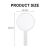 A product size chart showing a hand mirror with dimensions indicated. Produktbild-Vorschau