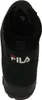 The image shows the back view of a black Fila boot. Voir les images du produit