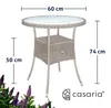 CASARIA® Tavolo Rotondo da Giardino Polyrattan Ø 60 Piano Anteprima dell’immagine prodotto 3