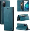 Collage of images showing a teal leather wallet case for a Samsung Galaxy S20 FE 5G phone from multiple angles, including open, closed, and standing. Produktbild-Vorschau