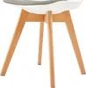 A close-up view of the base of a chair, showing its wooden legs and the underside of the seat. Voir les images du produit