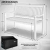 tillvex® ławka ogrodowa drewniana biała 150 cm / 3 - 4 Podgląd zdjęcia produktu 5