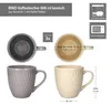 6er Set Biko Kaffeebecher konisch 600ml Keramik Vanille Produktbild-Vorschau 6