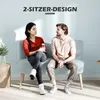 HOMCOM Sofa 2-Sitzer Stoffsofa Couch Polstersofa Loungesofa Produktbild-Vorschau 6