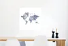 MuchoWow® Poster Weltkarte - Delfter Blau - weiß 50x50 cm - Produktbild-Vorschau 5
