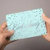 10 Einladungskarten Mint mit Silberlack inkl. 10 weißen Produktbild-Vorschau 3