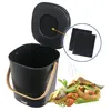 Komposteimer mit Aktivkohlefilter von HMF im 10er Set in Schwarz mit 125 mm Breite und Bio-Müll Anteprima dell’immagine prodotto