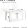 Homestyle4u Esstisch 120-160x80 cm ausziehbar Weiss Produktbild-Vorschau 4