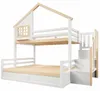 Etagenbett 90x200 & 140x200 cm Massivholz, Hausbett mit Produktbild-Vorschau 13