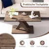 COSTWAY Couchtisch, Wohnzimmertisch mit Holzoptik & Breiten Produktbild-Vorschau 5
