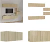 vidaXL 6 tlg. TV Schrank Set Sonoma Eiche Holzwerkstoff - Produktbild-Vorschau 1