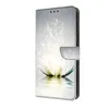 A close-up, studio shot of a phone case with a lotus flower design. Produktbild-Vorschau