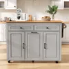Merax Îlot de cuisine Chariot de service Sideboard, sur Voir les images du produit 2