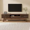 Merax TV-Lowboard TV-Schrank mit Lamellentüren, MDF Produktbild-Vorschau 2