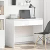 Stůl Vysoký Lesklý Bílý 100 x 50 x 78 cm Dřevěný materiál Náhled obrázku produktu 4