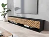 A modern living room with a TV stand and a large television mounted on the wall. Anteprima dell’immagine prodotto