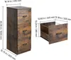 A product image showing a filing cabinet and a drawer with dimensions indicated by measurement lines and text. Anteprima dell’immagine prodotto