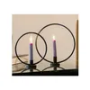 HI 2-tlg. Kerzenhalter-Ring-Set Schwarz Produktbild-Vorschau 5