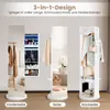 COSTWAY Armoire à bijoux avec miroir, armoire à glace Voir les images du produit 4