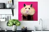 MuchoWow® Poster Hamster mit rosa Hintergrund 50x50 cm - Produktbild-Vorschau 3