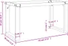 vidaXL Nohy konferenčného stolíka O-rám 70x30x43 cm oceľ Náhľad obrázku produktu 9