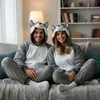 Pigiama Onesie Kigurumi Costume Travestimento Grigio Husky Anteprima dell’immagine prodotto 6
