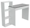 HAGO24 Schreibtisch Regal Kombination 110x72x40cm weiß grau Produktbild-Vorschau 1