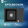 VBChome Granitspüle Schwarz 59 x 44 cm mit Armatur Produktbild-Vorschau 4