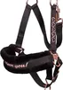 A black horse halter with pink embroidered text and heart details, shown against a white background. Voir les images du produit