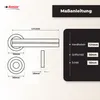 DOMINO Türgriff Drückergarnitur WC - Bad Set | Rund-Rosette Produktbild-Vorschau 4
