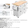 SucceBuy carrello isola da cucina, larghezza 35,4 pollici, Anteprima dell’immagine prodotto 7