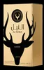 A product box for Lattafa Al Noble Ameer Eau de Parfum, featuring a deer silhouette and Arabic text. Voir les images du produit