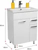 Stamar | Badezimmermöbel, Set mit Keramikwaschbecken, 60 cm Produktbild-Vorschau 2
