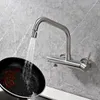 Küchenarmatur - Wandmontage - Edelstahl - Flexible Auslauf Produktbild-Vorschau 1
