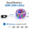 20M 200LEDs 8 Modi Lichterkette Strom, Timer, Merkfunktion, Produktbild-Vorschau 7