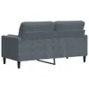 vidaXL 2-Sitzer-Sofa mit Zierkissen Dunkelgrau 140 cm Samt Produktbild-Vorschau 5