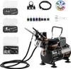 Set di aerografi VEVOR da 1/6 hp con compressore d'aria, 3 Anteprima dell’immagine prodotto 1