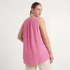 Top Long Shirt ärmelloses Sommer Oberteil Rundhals 36-50 Produktbild-Vorschau 4
