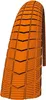 A 3D rendering of an orange bicycle tire with a detailed tread pattern. Anteprima dell’immagine prodotto