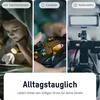 Collage of images showing different uses of batteries: a child reading with a flashlight, someone playing a video game, and a camera flash setup. Anteprima dell’immagine prodotto
