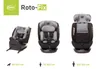 A collage of three images showing a car seat in different configurations. Produktbild-Vorschau