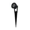 A black garden spotlight with a spike for ground insertion, shown against a white background. Produktbild-Vorschau