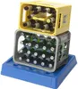 A stack of two bottle crates filled with bottles, placed on a blue tray. Produktbild-Vorschau