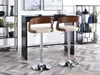 Verstellbarer Barhocker ZUWENA – Walnuss/Creme/Chrom Produktbild-Vorschau 8