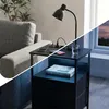 Relaxdays odkládací stolek s LED osvětlením, zásuvkami, USB Náhled obrázku produktu 5