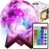 Lampa księżycowa 3D Starry Sky Moon Lamp 16 kolorów Zdalne Podgląd zdjęcia produktu 1