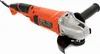 An orange and black angle grinder is shown against a white background. Voir les images du produit