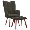 vidaXL Poltrona relax con sgabello in velluto grigio scuro Anteprima dell’immagine prodotto 13