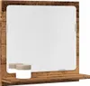 vidaXL Specchio da bagno con mensola, aspetto legno vecchio Anteprima dell’immagine prodotto 2