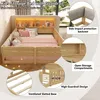 Flieks Kinderbett 140x200cm mit Led, Bodenbett Holzbett mit Produktbild-Vorschau 9